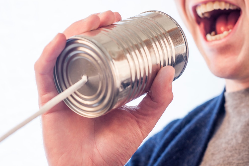 Speaking through a tin can and string