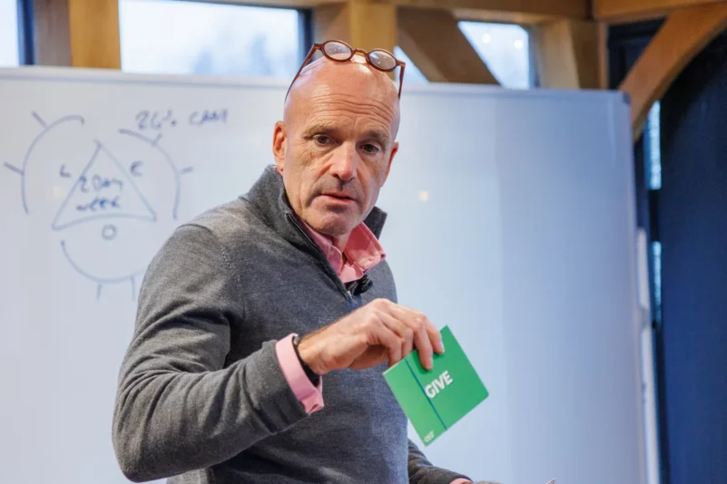 Business culture examples: Dominic Monkhouse coaching a founder-CEO on culture storytelling at Foundry Farm