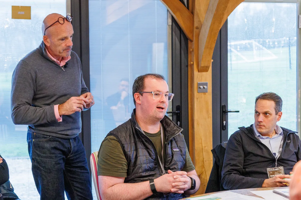 Business culture examples: Dominic Monkhouse facilitating a group coaching session with founder-CEOs at Foundry Farm