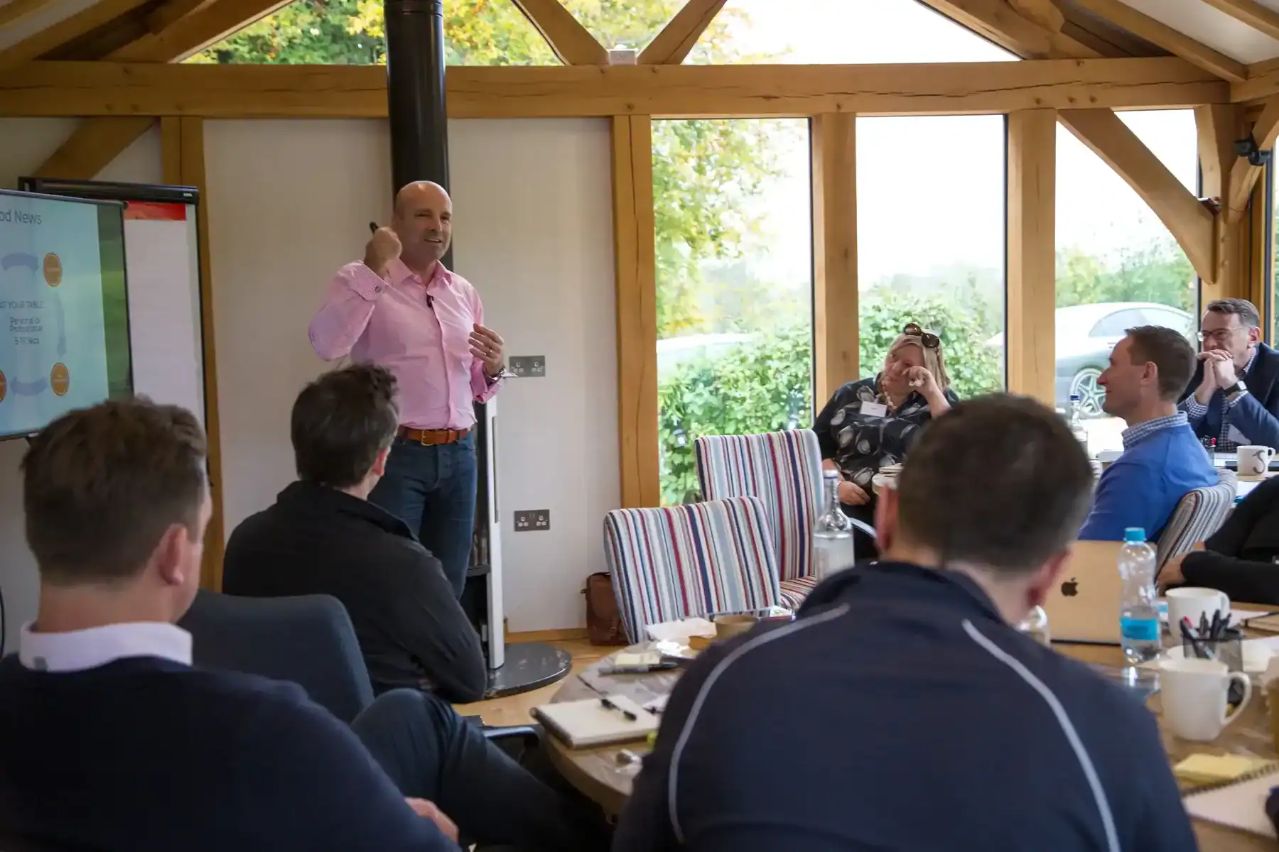 Dominic Monkhouse leading a founder-CEO workshop on OKRs, leadership priorities and operating rhythm