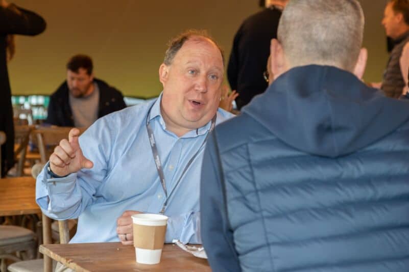 Dominic Monkhouse in a one-to-one scale-up business coaching conversation with a founder-CEO