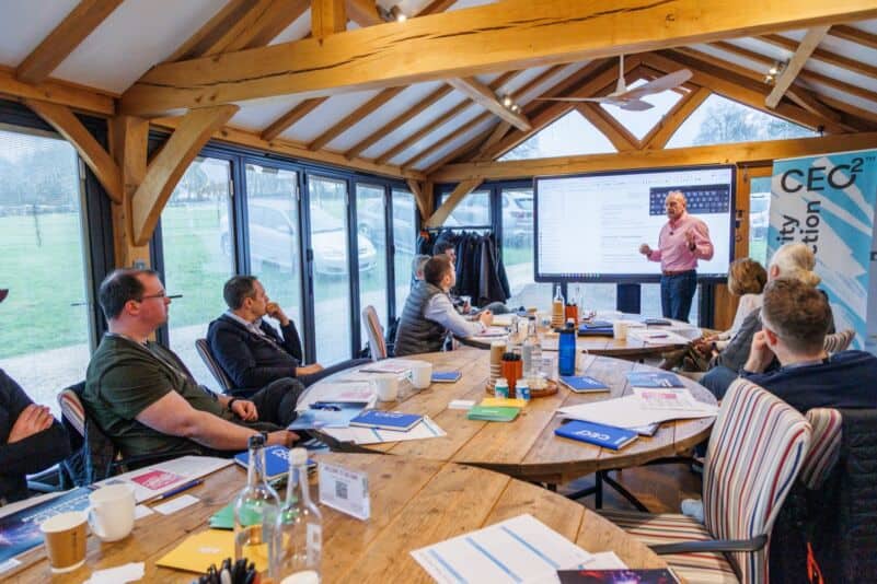 Founder cohort working through how to build a high-performing team during a Monkhouse & Company coaching workshop.