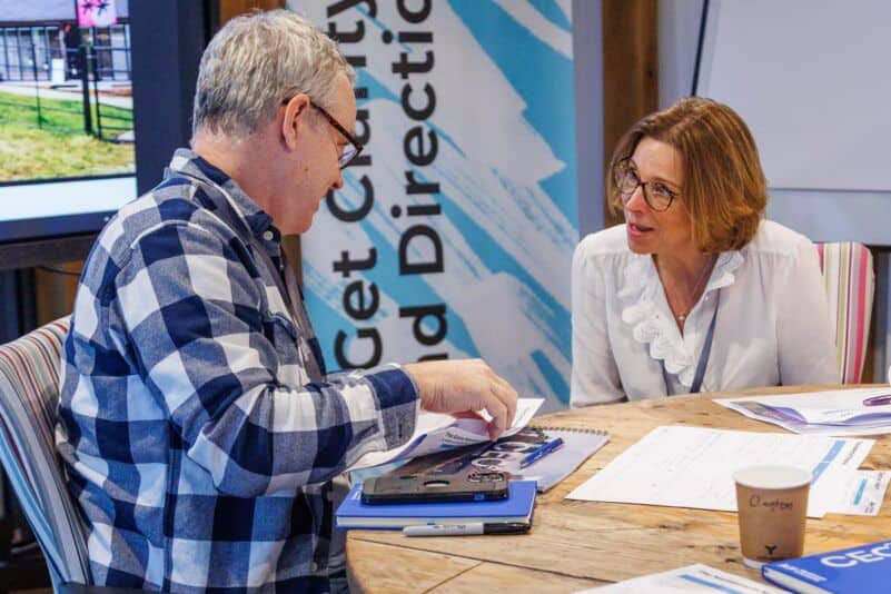 Working session reviewing documents while hiring sales reps that actually close